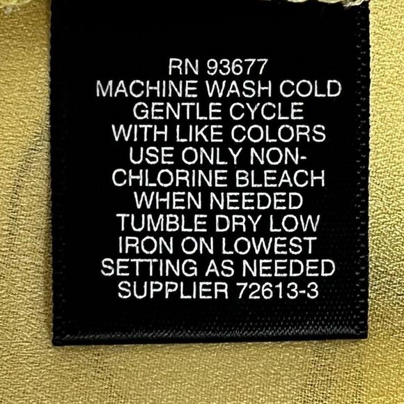 Liz Claiborne Career Yellow Floral Top   Sz S  EUC - Picture 4 of 4